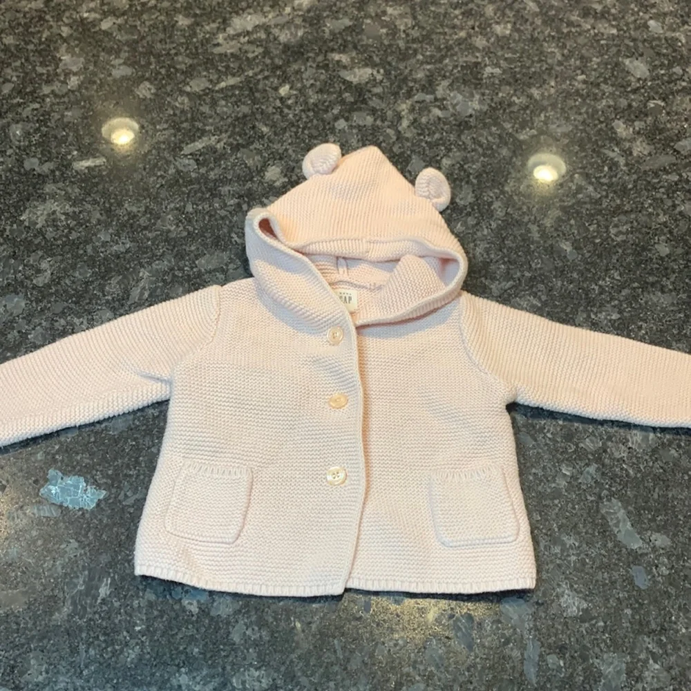 Baby Gap Girls Hooded Ears Sweater Jacket 6-12m